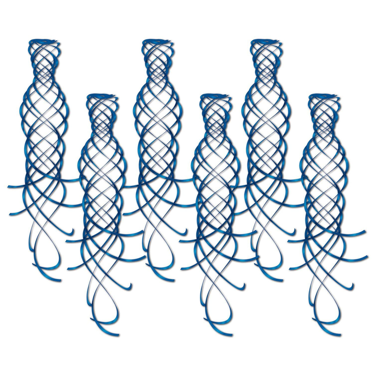 Shimmering Party Whirls blue - Bulk/36 Whirls