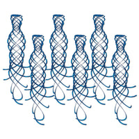 Shimmering Party Whirls blue - Bulk/36 Whirls