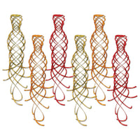 Shimmering Party Whirls Asst gold - orange - red - Bulk/36 Whirls