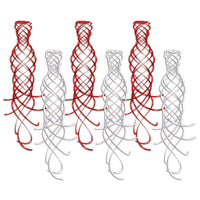 Shimmering Party Whirls Asst red/white - Bulk/36 Whirls