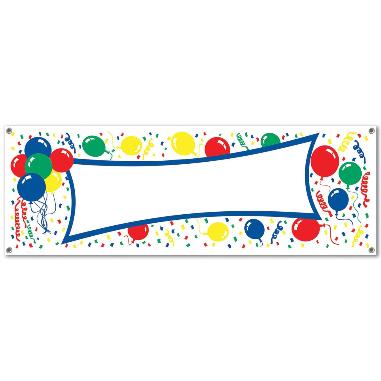Balloons Party Sign Banner - Bulk 12 Pack