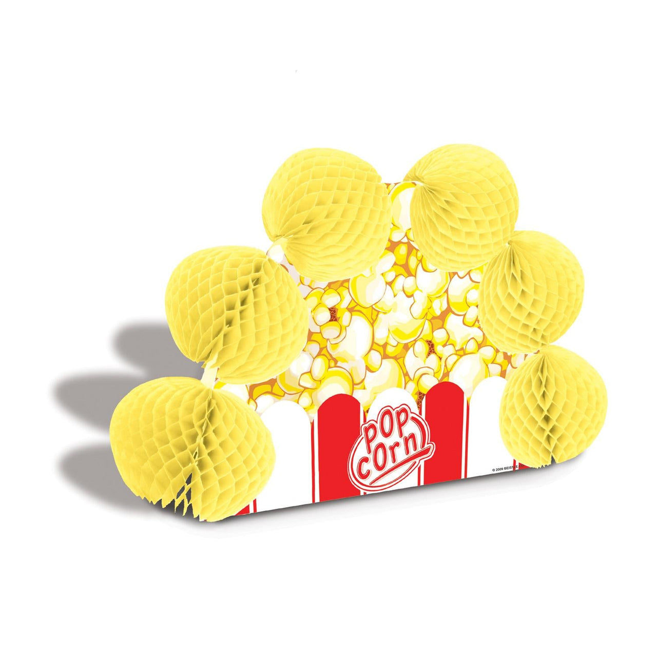 Popcorn 2-Sided Party Centerpiece - Bulk 12 Pack