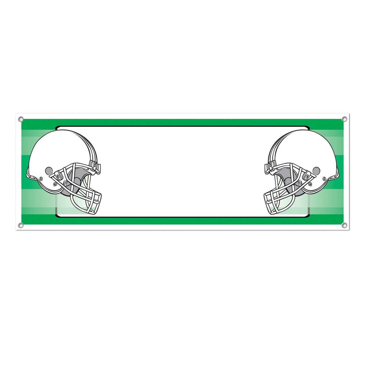 Opposing Helmets Party Sign Banner - Bulk 12 Pack