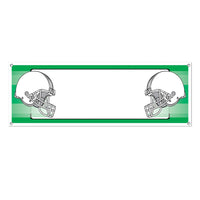 Opposing Helmets Party Sign Banner - Bulk 12 Pack