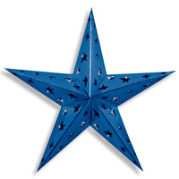 24 Inch Dimensional Foil Party Star - blue - Bulk/12 Stars