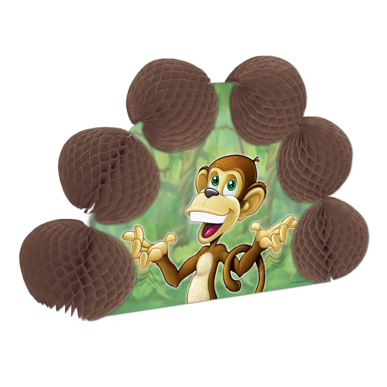 Monkey 2-Sided Centerpiece - Bulk 12 Pack