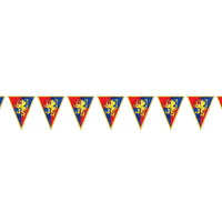 Medieval Pennant Party Banner - Bulk 12 Pack