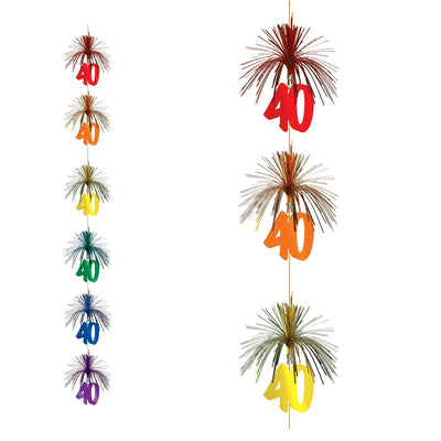 40th Birthday Party Firework Stringer - Bulk/12 Stringers