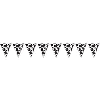 Cow Print Pennant Party Banner - Bulk 12 Pack