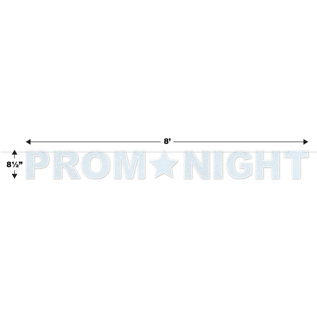 Beistle Glittered Prom Night Streamer (Pack of 12) - Back to School Decorations