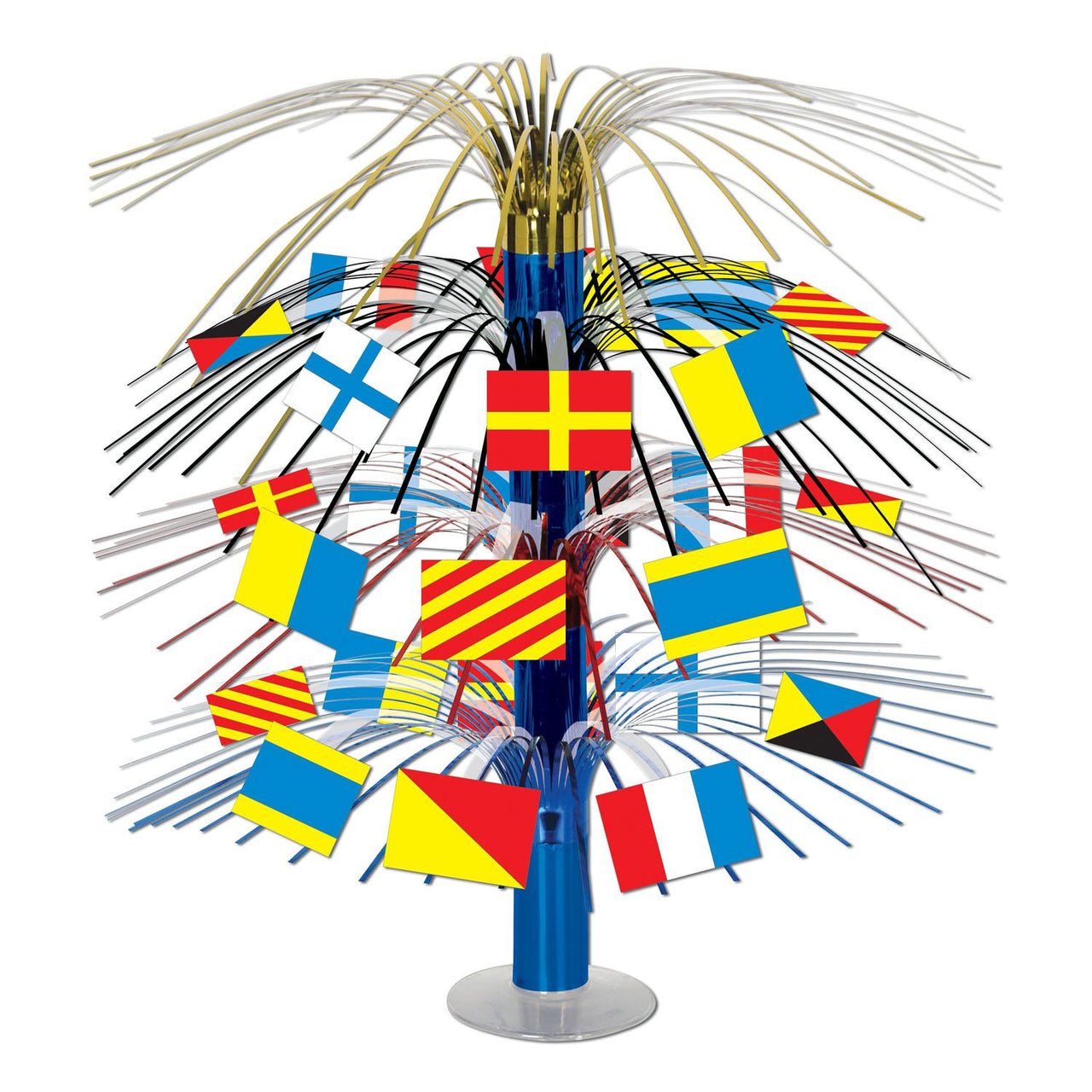 Nautical Flag Cascade Party Centerpiece - Bulk 6 Pack