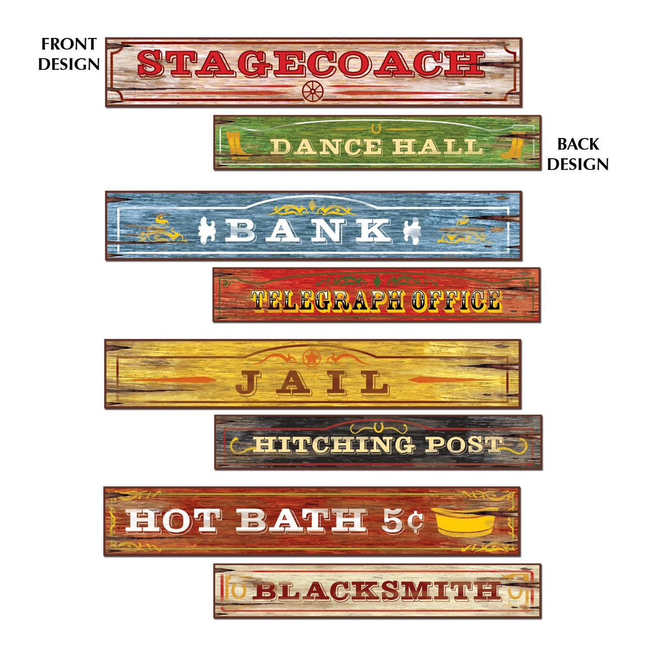 Western Sign Party Cutouts - Bulk 48 Pack