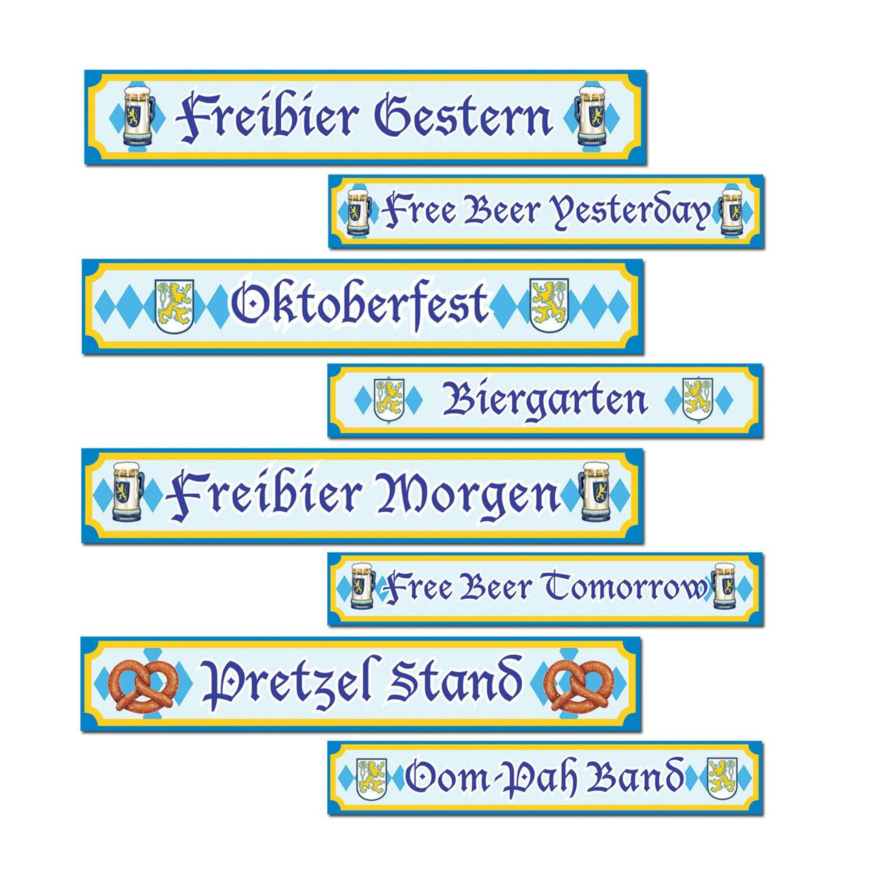 Oktoberfest Sign Cutouts - Bulk 48 Pack