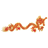 Red and Gold-Jointed Dragon Party Decoration - Bulk 12 Pack