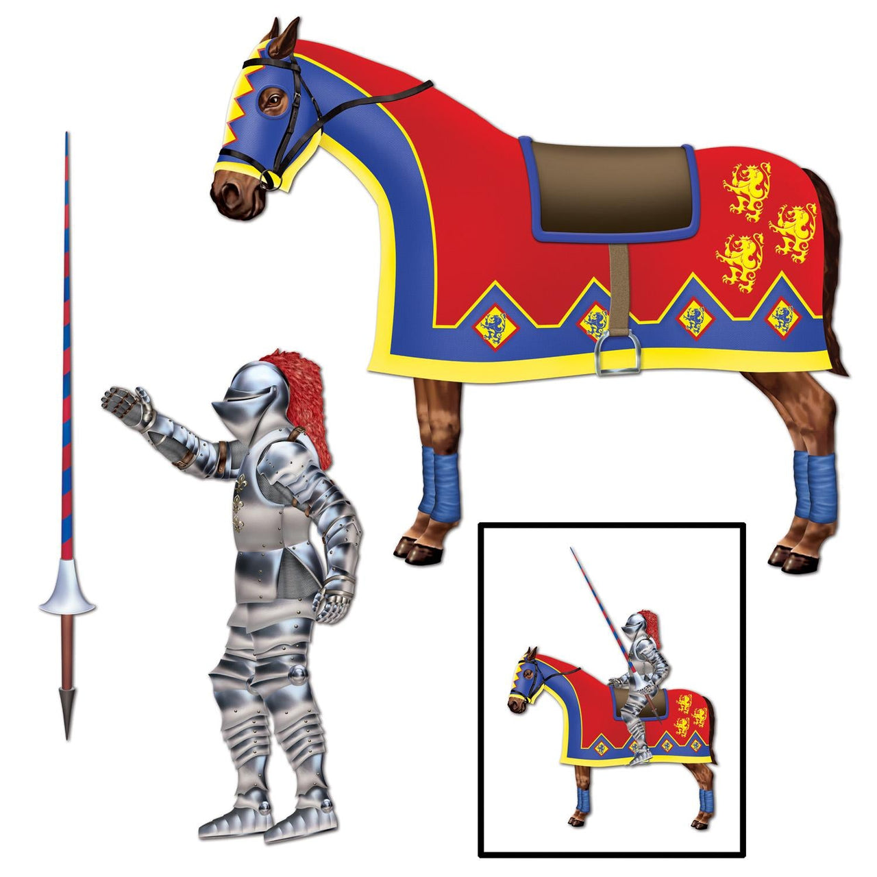 Jointed Jouster Party Decoration - Bulk/36 Jointed Decorations