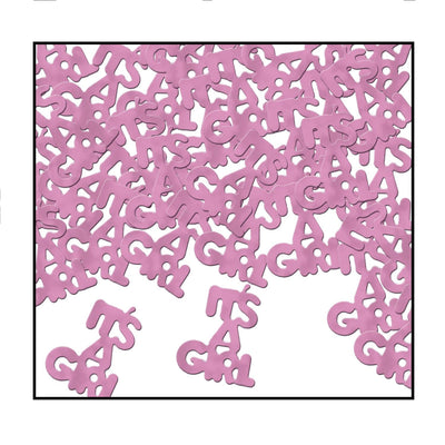It's A Girl Confetti- Pink - Bulk/12 Packs