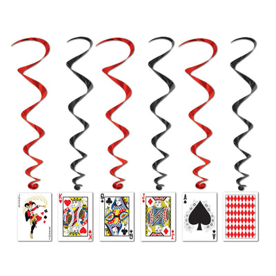Playing Card Party Whirls - Bulk/30 Whirls