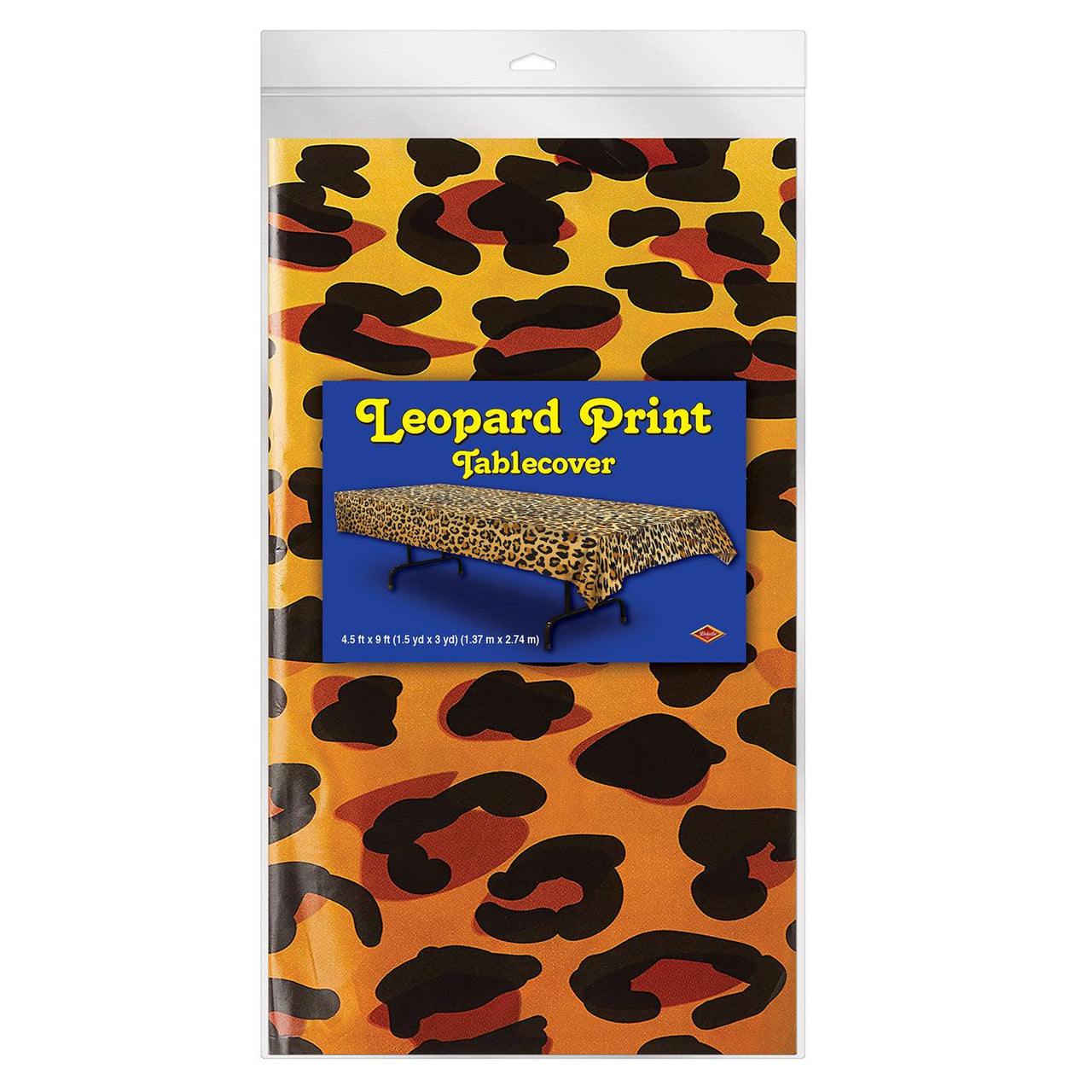 Bulk Leopard Print Tablecover (Case of 12) by Beistle
