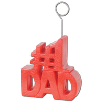 Father's Day #1 Dad Photo/Balloon Holder - Bulk 6 Pack