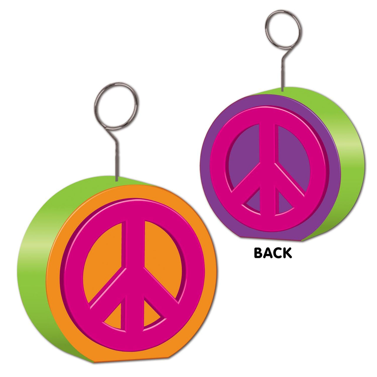 Peace Sign Party Photo/Balloon Holder - Bulk 6 Pack