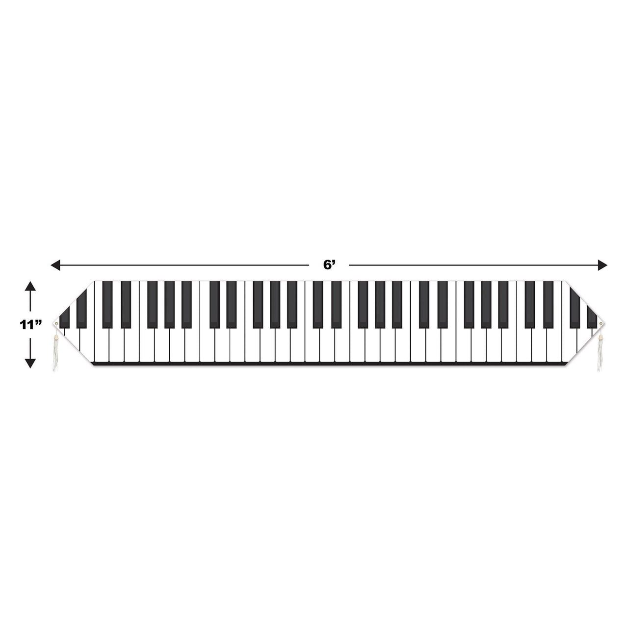 Printed Piano Keyboard Table Runner