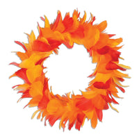 12 Inch- Thanksgiving Fancy Wreath -Golden, Yellow, Orange, Red - Bulk/6 Wreaths