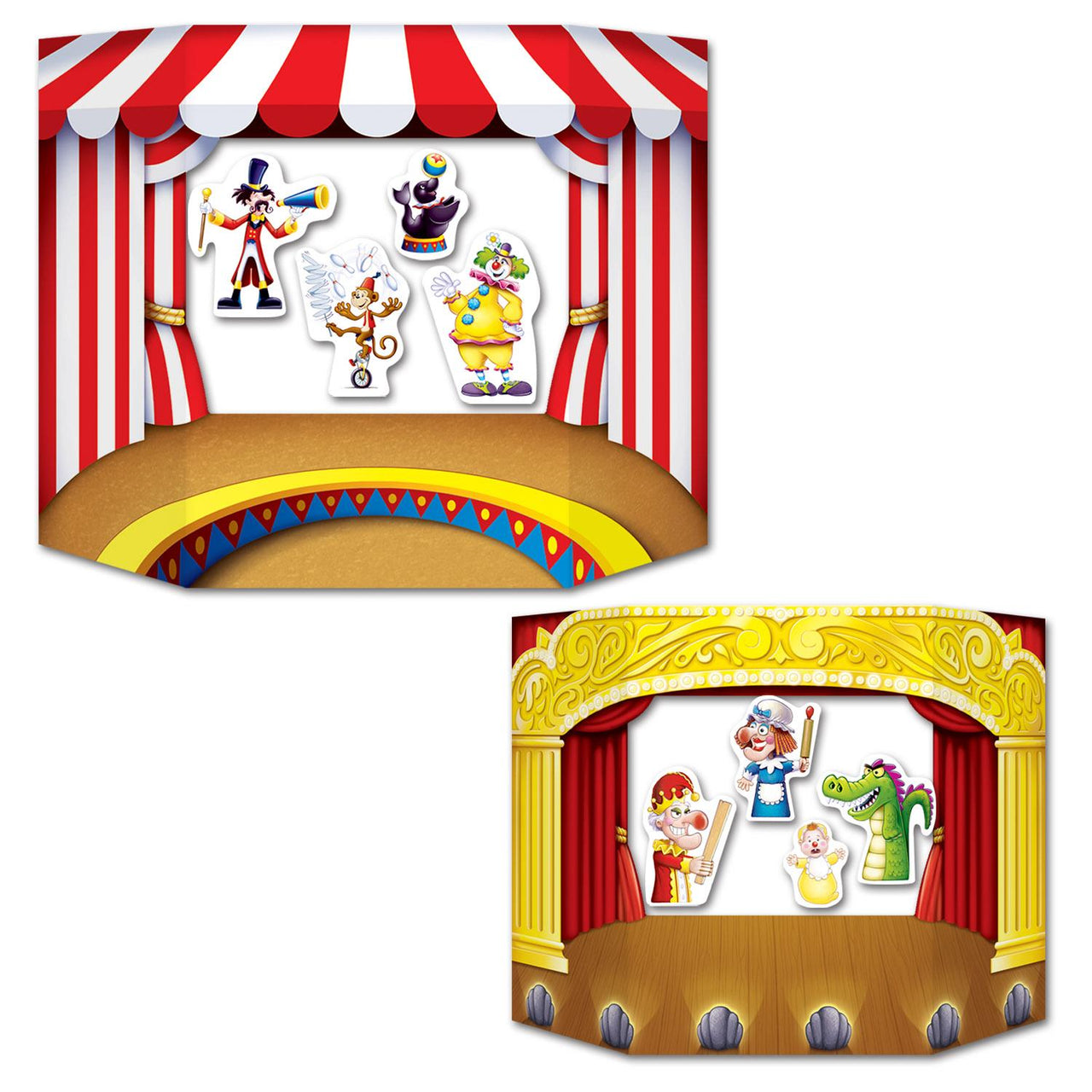 Puppet Show Theater Photo Prop - Bulk 6 Pack