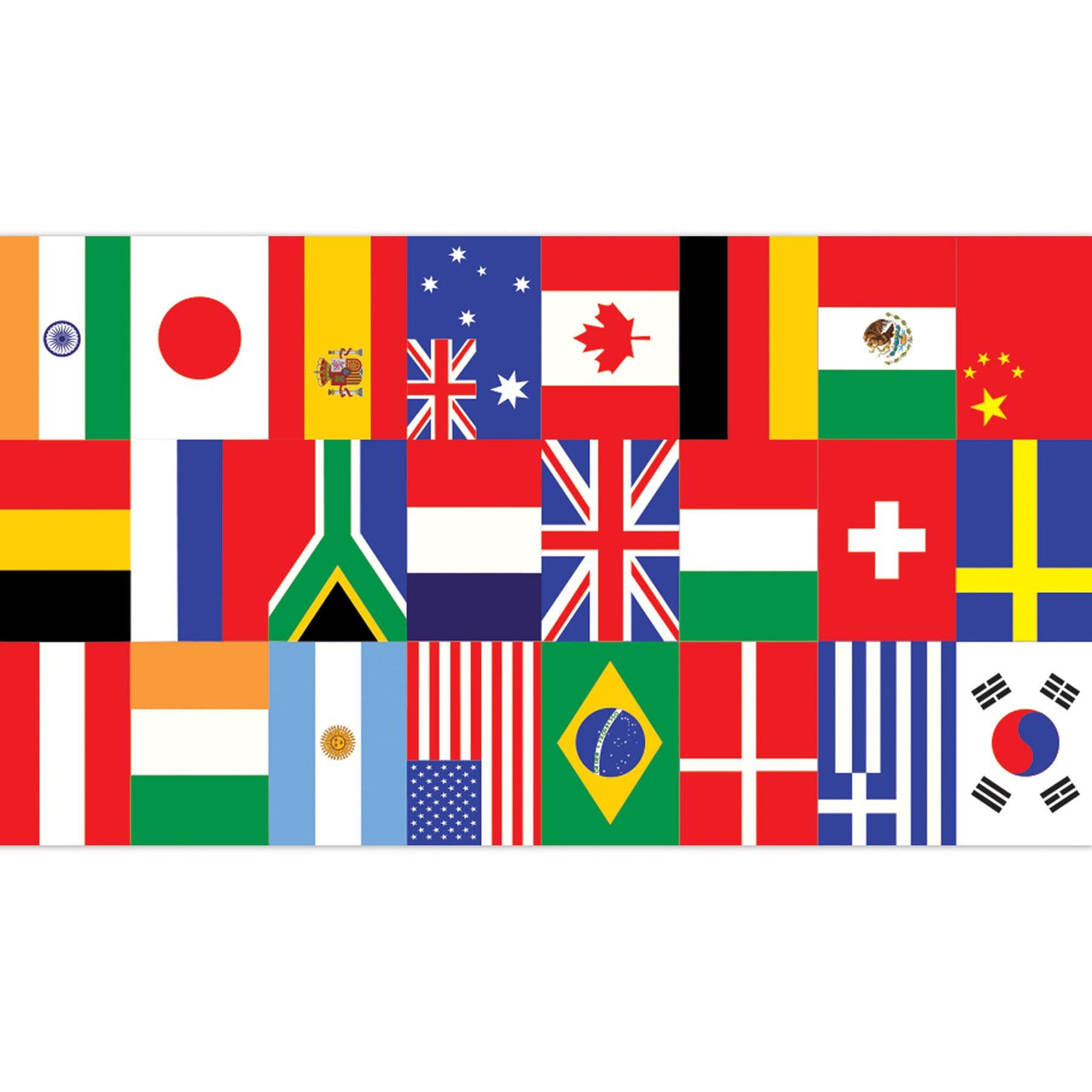 Printed International Flag Table Runner