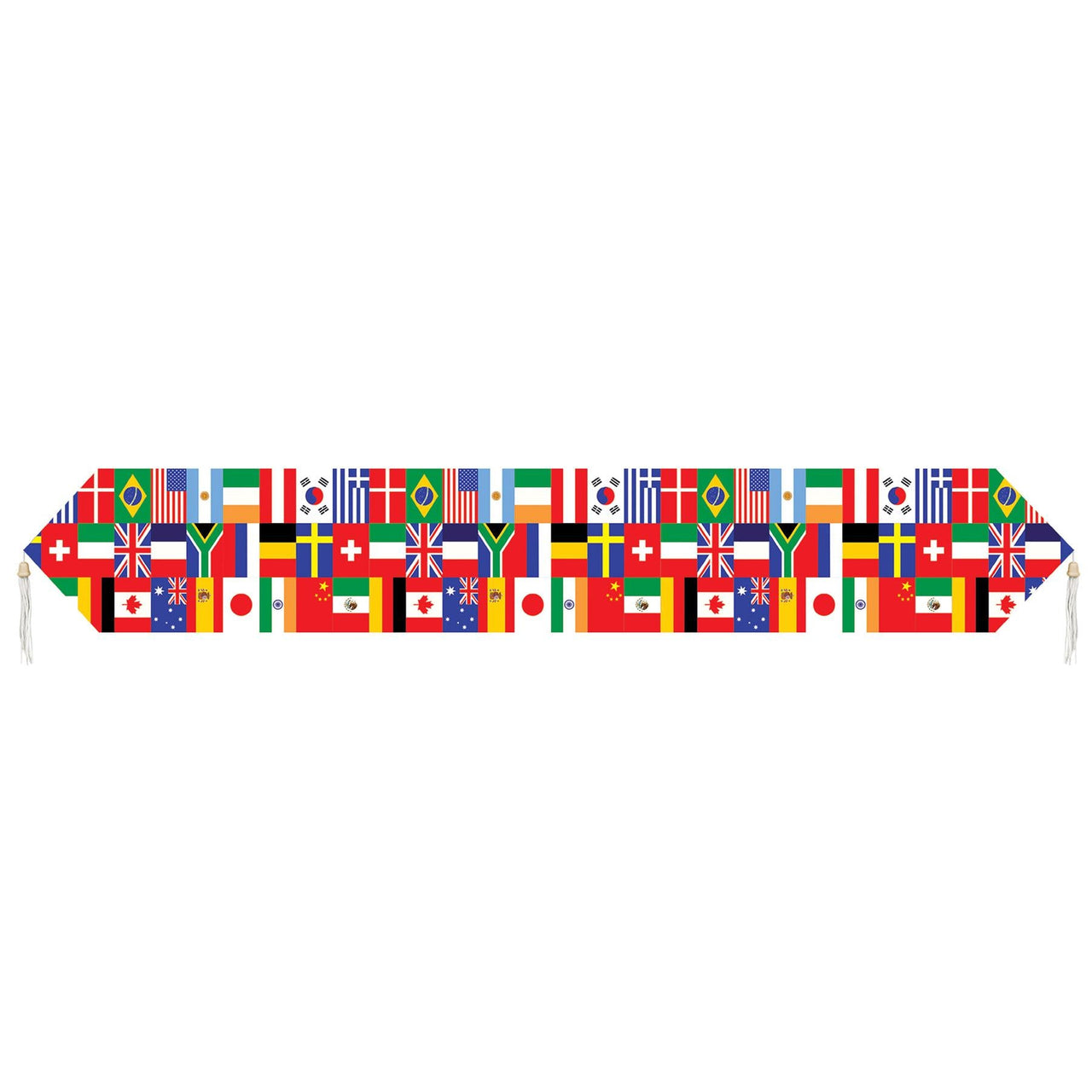 Printed International Flag Table Runner