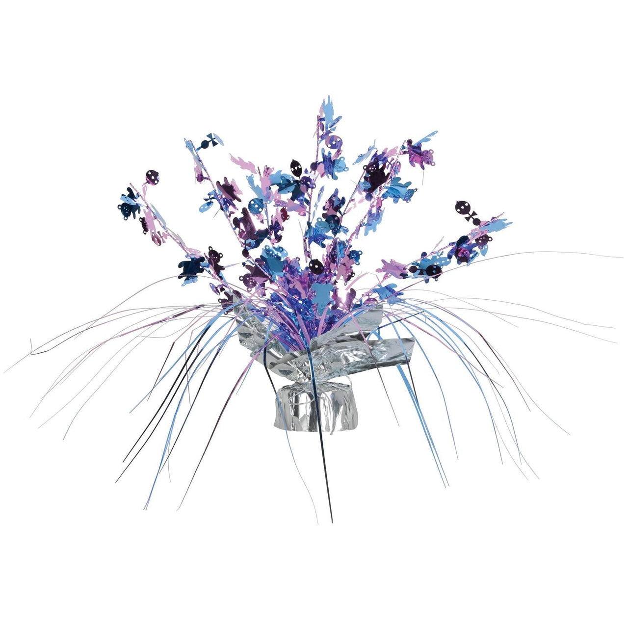 Teddy Bear/Rattle Centerpiece - Bulk 12 Pack