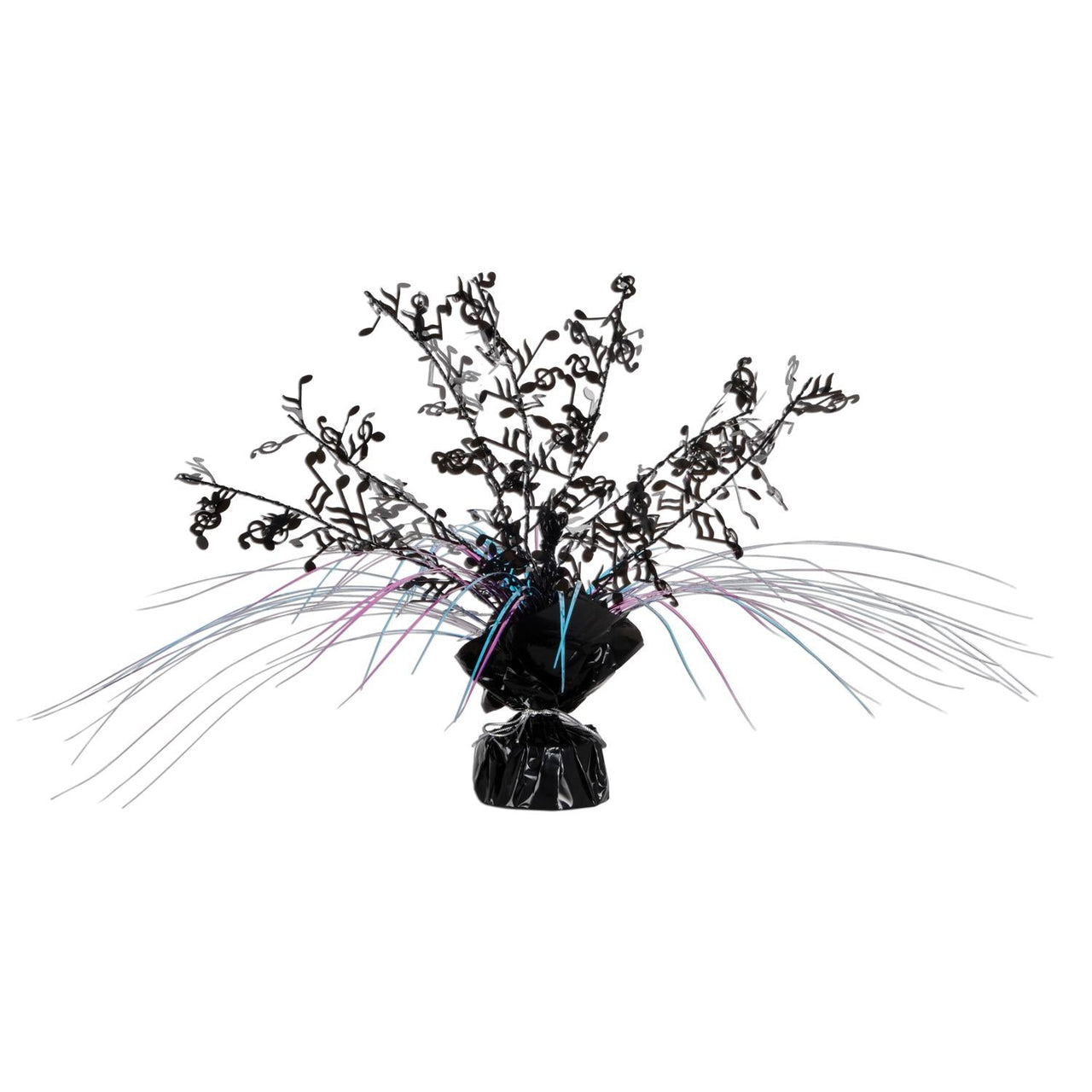 Musical Notes Party Centerpiece - black - cerise - turquoise - Bulk 12 Pack