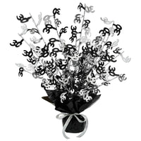 30th Birthday Centerpiece - black - Bulk 12 Pack