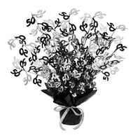 50th Birthday Party Centerpiece - black - Bulk 12 Pack