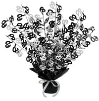60th Birthday Party Centerpiece - black - Bulk 12 Pack