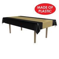Bulk Movie Night Theme Party Black & Gold Tablecover (Case of 12) by Beistle
