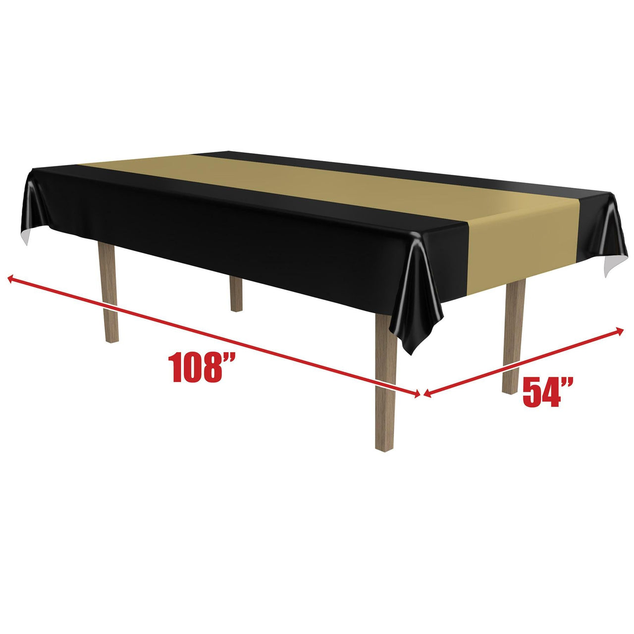 Bulk Movie Night Theme Party Black & Gold Tablecover (Case of 12) by Beistle