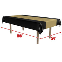 Bulk Movie Night Theme Party Black & Gold Tablecover (Case of 12) by Beistle