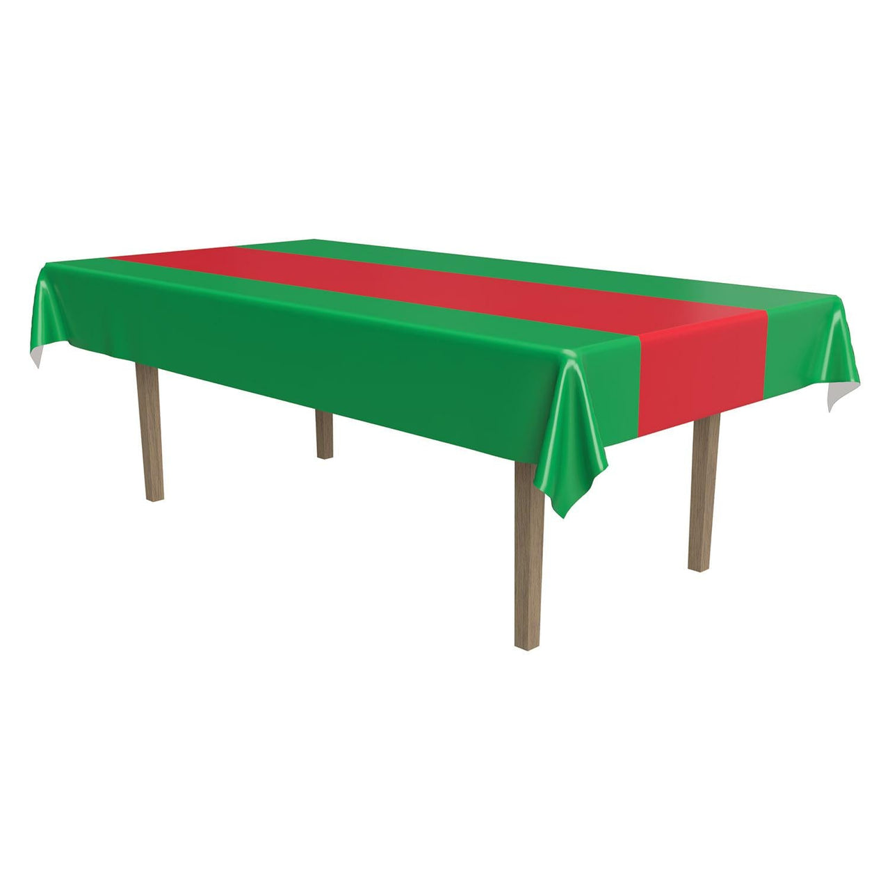 Christmas Red/Green Tablecover - Bulk 12 Pack