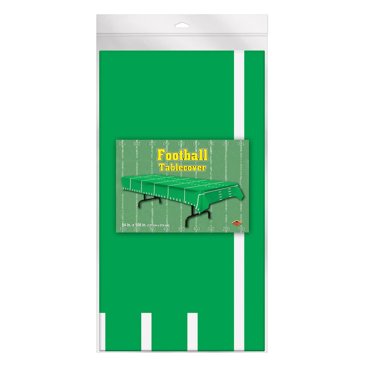 Bulk Game Day Football Tablecover 54'' x 108'' (Case of 12) by Beistle