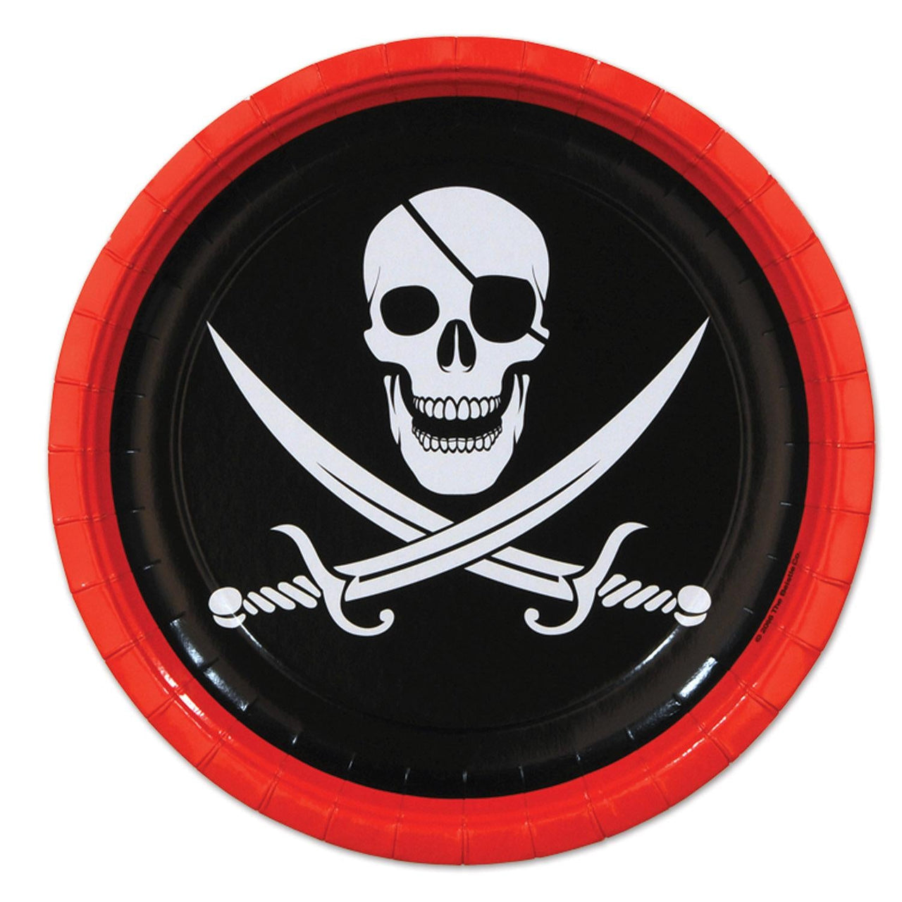 Pirate Party Paper Plates 9 inch - Bulk 96 Pack
