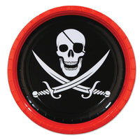 Pirate Party Paper Plates 9 inch - Bulk 96 Pack