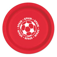 Spain Soccer Party Plates - 9 inch Dinner (8 count)