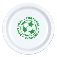 Portugal Soccer Dinner Plates - 9 inch (8 Count)