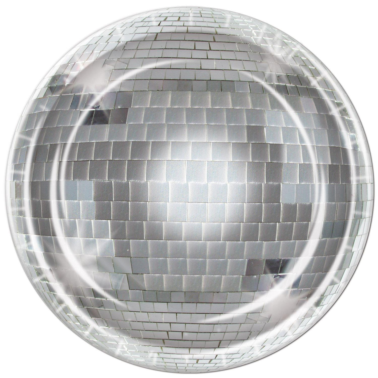 Disco Ball Party Paper Plates 9 inch - Bulk 96 Pack