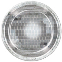 Disco Ball Party Paper Plates 9 inch - Bulk 96 Pack
