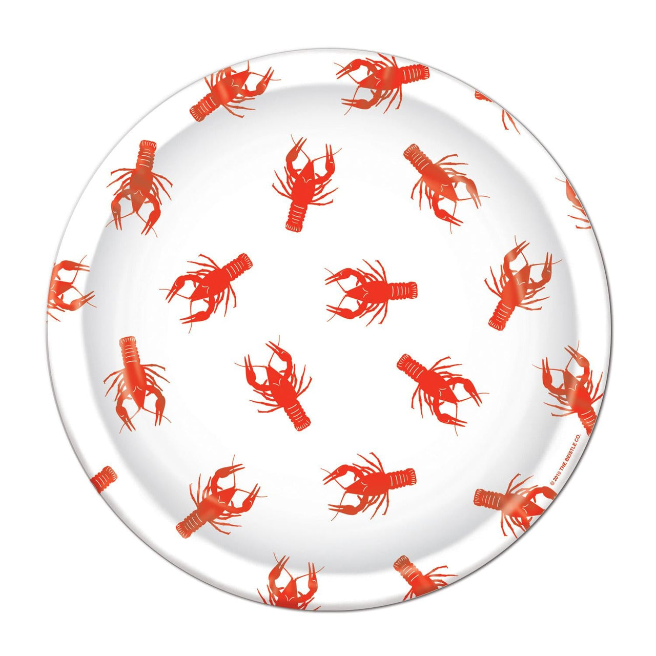 Mardi Gras Crawfish Paper Plates 9 inch - Bulk 96 Pack