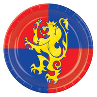 Medieval Theme Party Paper Plates 9 inch - Bulk 96 Pack