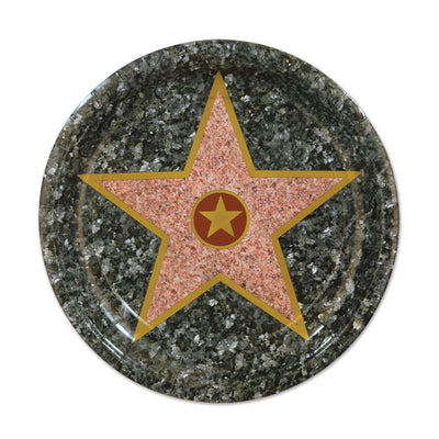 Awards Night Star Theme Party Paper Plates 7 inch - Bulk 96 Pack