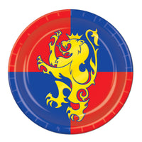 Medieval Theme Party Paper Plates 7 inch - Bulk 96 Pack