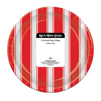 Red & White Stripes Plates